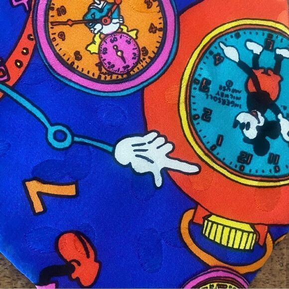 Nicky mouse Disney silk next tie Donald Duck - Picture 2 of 4